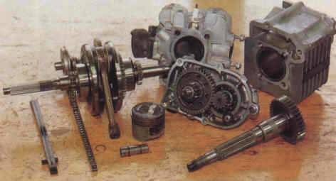 Der Motor in Einzelteile